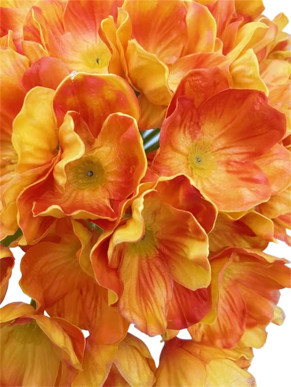 LebriTamFa 10 PCS High Quaulity Fresh Artificial Mini Real Touch PU/Latex Corn Poppies Decorative Silk Fake Artificial Poppy Flowers for Wedding Holiday Bridal Bouquet Home Party Decor (Orange) - Image 5