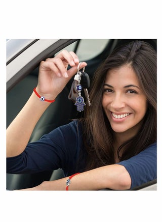 4 Pieces Evil Eye Hand Kabbalah Bracelets, Turkish Blue Evil Eye Keychain Hanging Amulet Decor for Protection Luck - pzsku/ZED6BB4B7B2C50F670D4EZ/45/_/1723043183/4360d300-dd25-4756-b48a-cf9d1b29d094