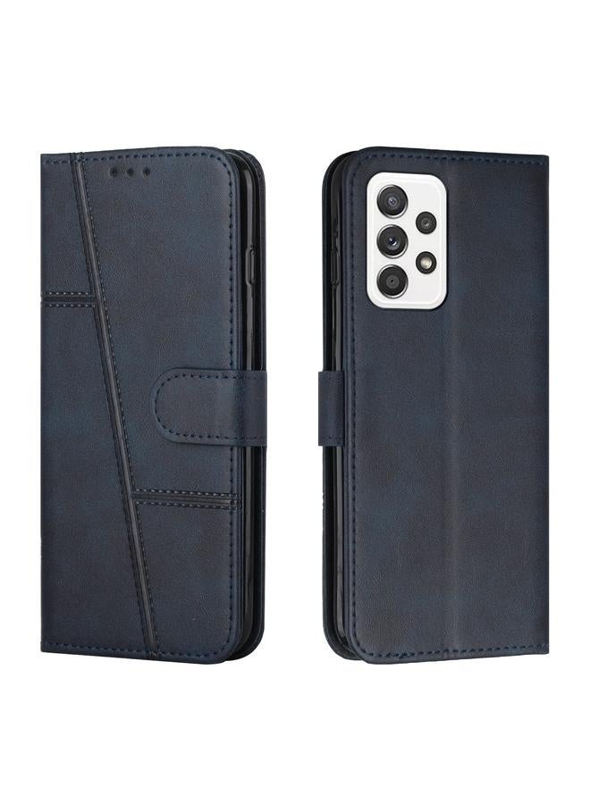 S-TOP Case For Samsung Galaxy A73 5G Stitching Calf Texture Buckle Leather Phone Case - Image 1