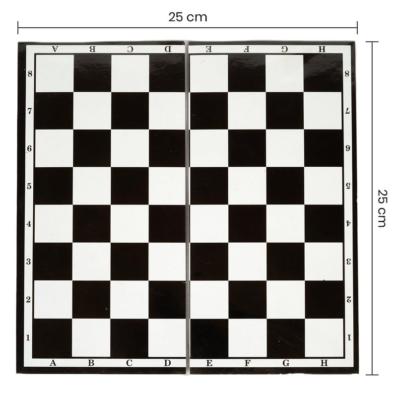 RATNA'S لعبة الشطرنج بطل صغير، لعبة استراتيجية للاعبين 2، قطع سوداء وبيضاء، ألعاب عائلية للبالغين والأطفال - Image 4