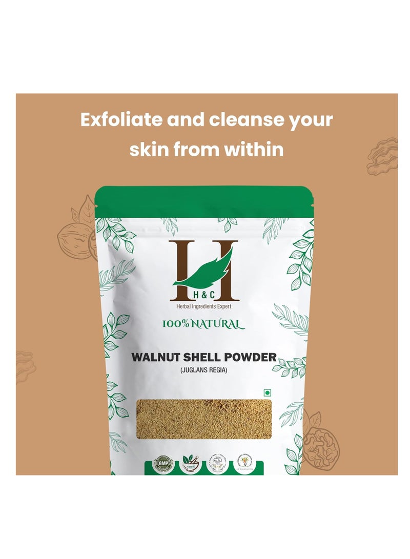 H&C H&C Herbal Ingredients Expert Natural Walnut Shell Powder (JUGLANS REGIA) - 227 Gm | Natural Scrub for Deep Cleansing, Detoxify Skin, Remove Dead Cells, Blackheads & Whiteheads| No Silica, No Fillers  - Image 5