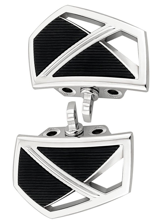FATECIM Motorcycle Foot Pegs Pedals Rests Motorbike Highway Mini Boards Rear Passenger Floorboards w/Adjustable Male Mount Adapters Universal for Harley Davidson Honda Suzuki Yamaha Triumph Chrome - Image 1
