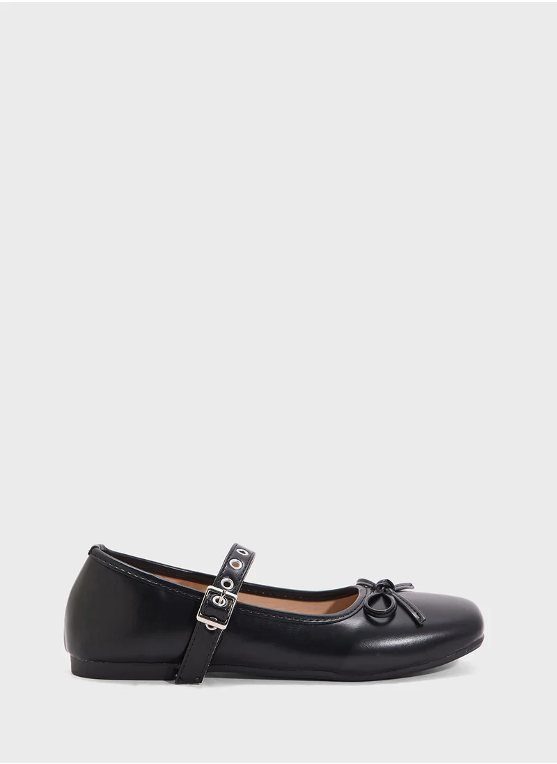 جينجر Square Toe Ballerina Flat