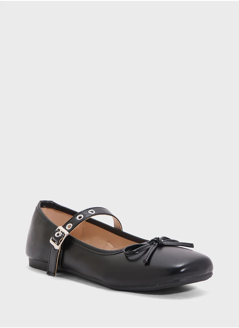 جينجر Square Toe Ballerina Flat