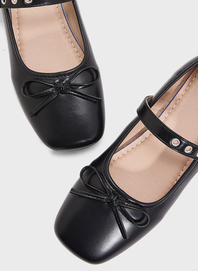 Ginger Square Toe Ballerina Flat  - Image 4