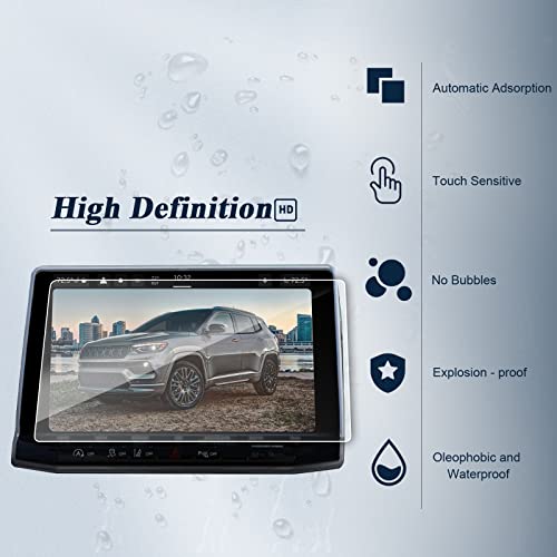 BIBIBO Upgraded for 2023 2024 2025 Jeep Compass Accessories Screen Protector for Jeep Compass 2022 2023 2024 2025 2026 10.1 Inch Navigation Protector Films, 2023 2024 2025 2026 Compass Screen Protector Scratch Resistant Compass 2022-2025 - Image 2