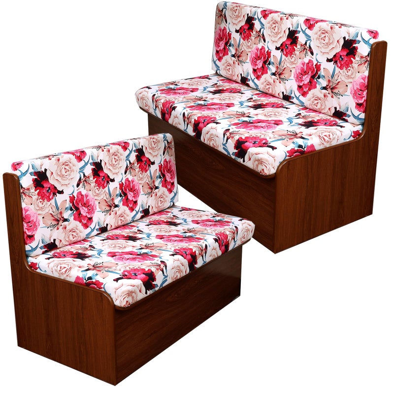 CRFATOP 2 Sets RV Dinette Cushion Covers Printed Camper Cushion Slipcover Stretch 2 Seat Sofa Chair Cover Furniture Protector for RV Camper Car Bench 2 Backrest Covers  2 Bench Covers15