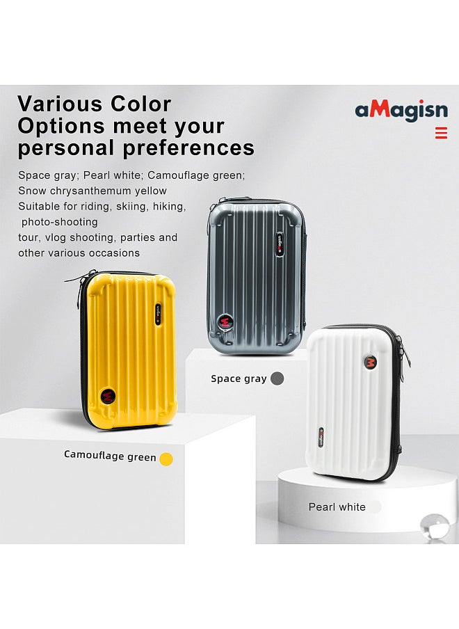 aMagisn - AC03 Sports Camera Case Portable Storage Bag for Camera with Semi-open Design Detachable Interior Organizer Camera Protective Bag with Straps Compatible with Insta 360 Ace - Image 1