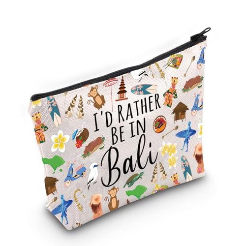 MEIKIUP Bali Indonesia Travel Gift Bali Travel Cosmetic Bag Bali Souvenir Bag Bali Vacation Gift Bali Honeymoon Gift Bali bag - Image 1