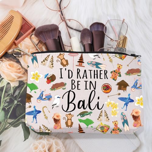 MEIKIUP Bali Indonesia Travel Gift Bali Travel Cosmetic Bag Bali Souvenir Bag Bali Vacation Gift Bali Honeymoon Gift Bali bag - Image 3