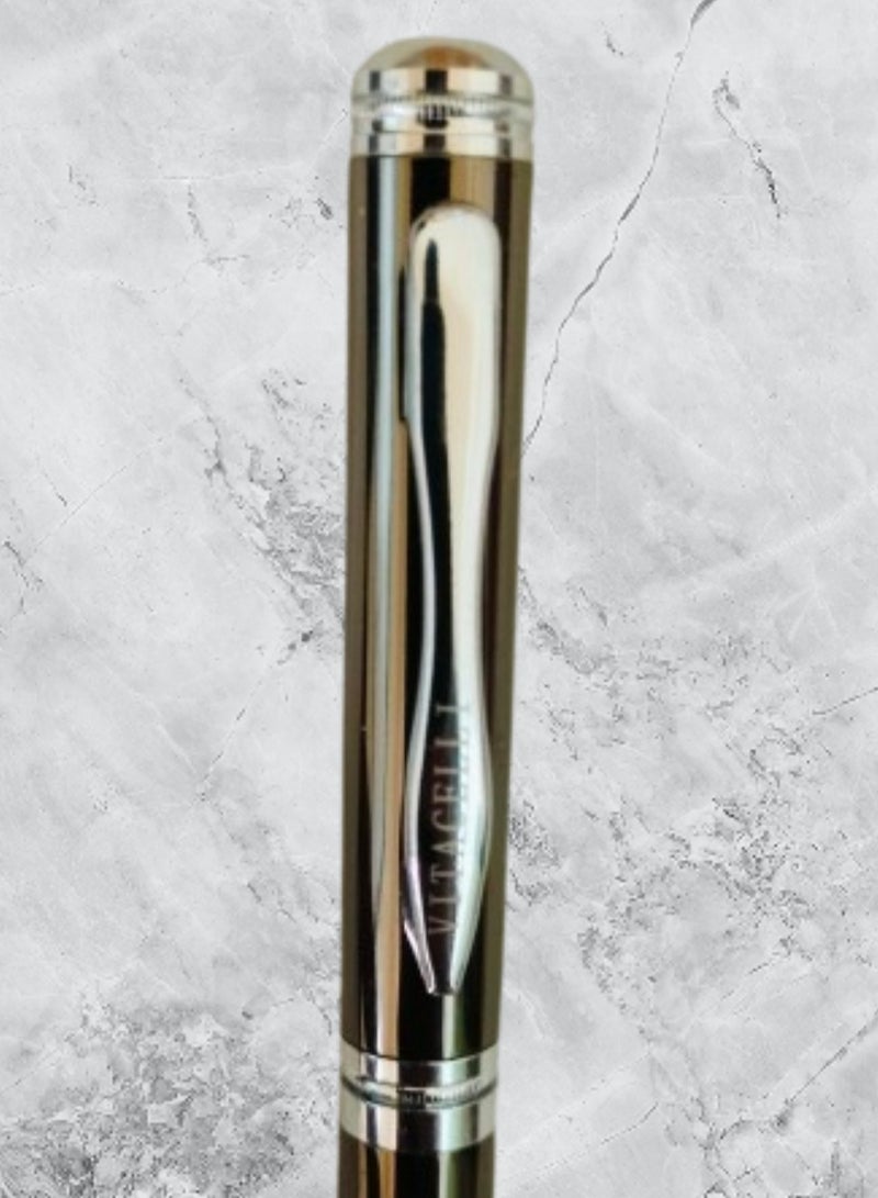 فيتاشيلي قلم حبر جاف فاخر عالي الجودة معدني بالكامل مع عبوة إعادة التعبئة للاستخدام التنفيذي ولهدية مميزة - Image 3