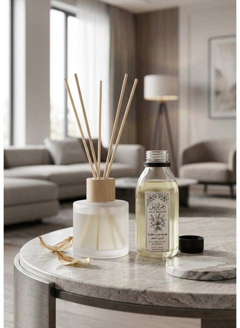 عطر الزنبق مركز 100 مل زجاجه لاعاده الملئ (Refill) لكل الفواحات - رائحة تدوم للمنزل والسيارة - امن صحيا - Image 3
