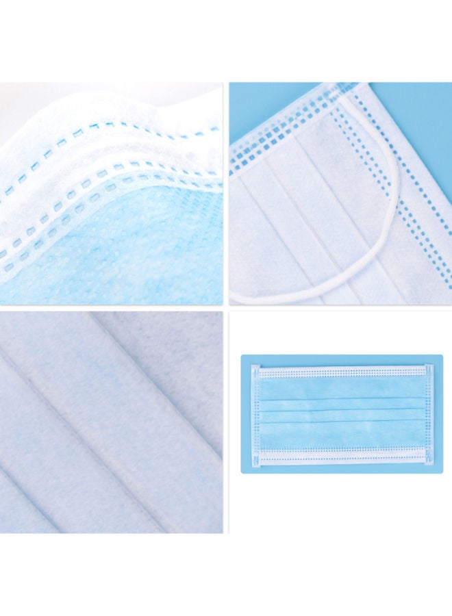 نيبمينينت مجموعة كمامات من 3 طبقات للحماية مع أشرطة قابلة للتكيف الأنف مكونة 50 قطعة - Image 2