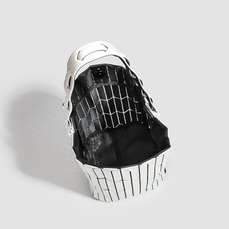 Small Model Handbag, Niche Design Bucket Bag, Color-Blocked Tote Bag, Underarm Bag - Image 5