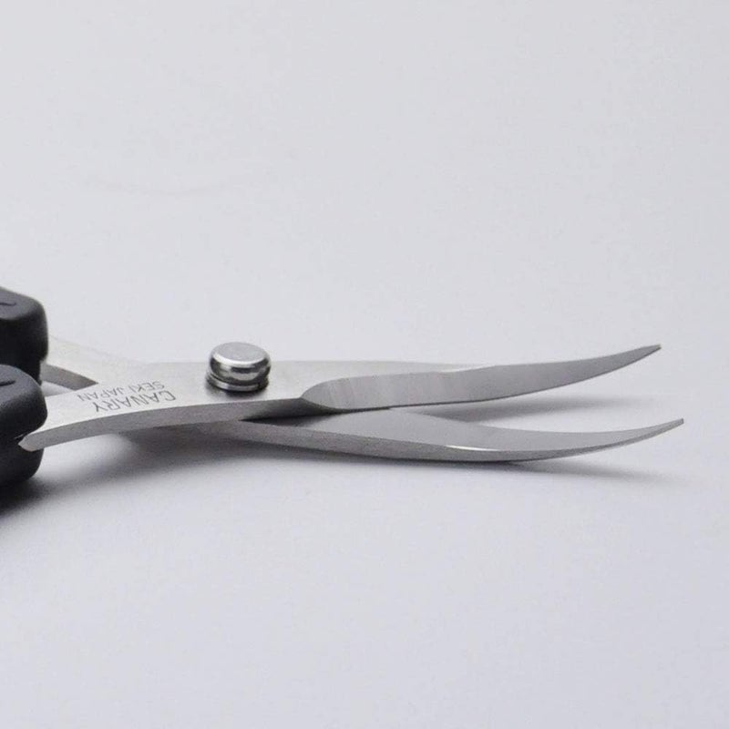CANARY Spring Loaded Craft Scissors 6.3" [Curved Sharp Tips], Made in JAPAN, Razor Sharp Japanese Stainless Steel Blade, Black - Image 4
