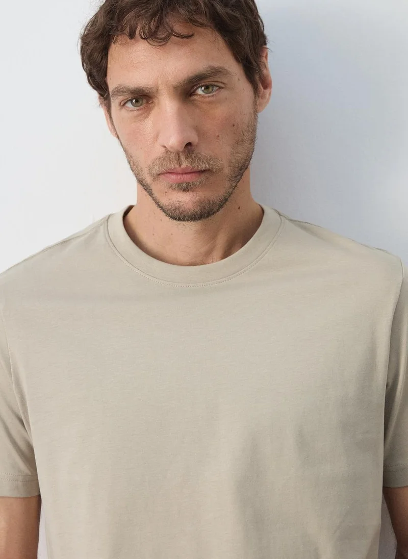 Mango Man 07-ARENA Slim-Fit 180-Gsm T-Shirt for Men | Best Price UAE