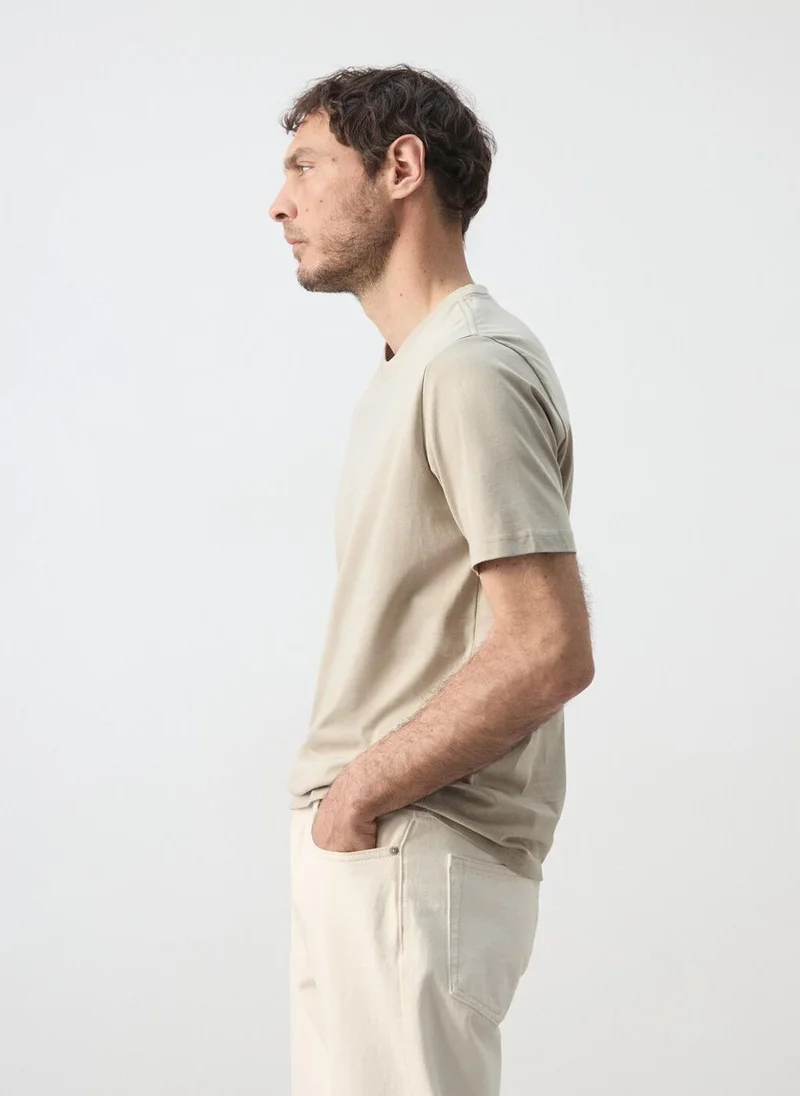 Mango Man 07-ARENA Slim-Fit 180-Gsm T-Shirt for Men | Best Price UAE