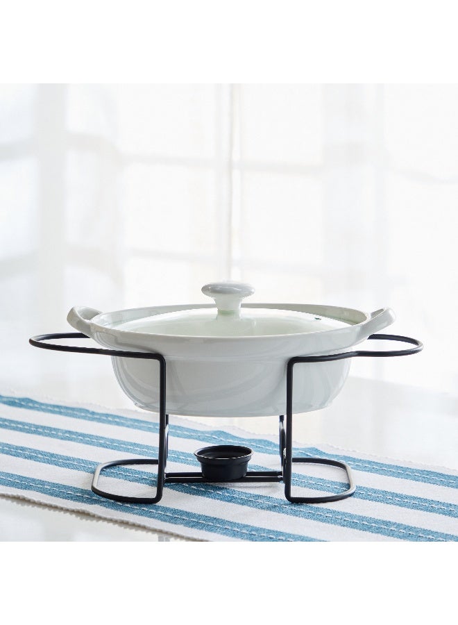 Home Box سخان طعام بيضاوي مع غطاء - أبيض - Image 2