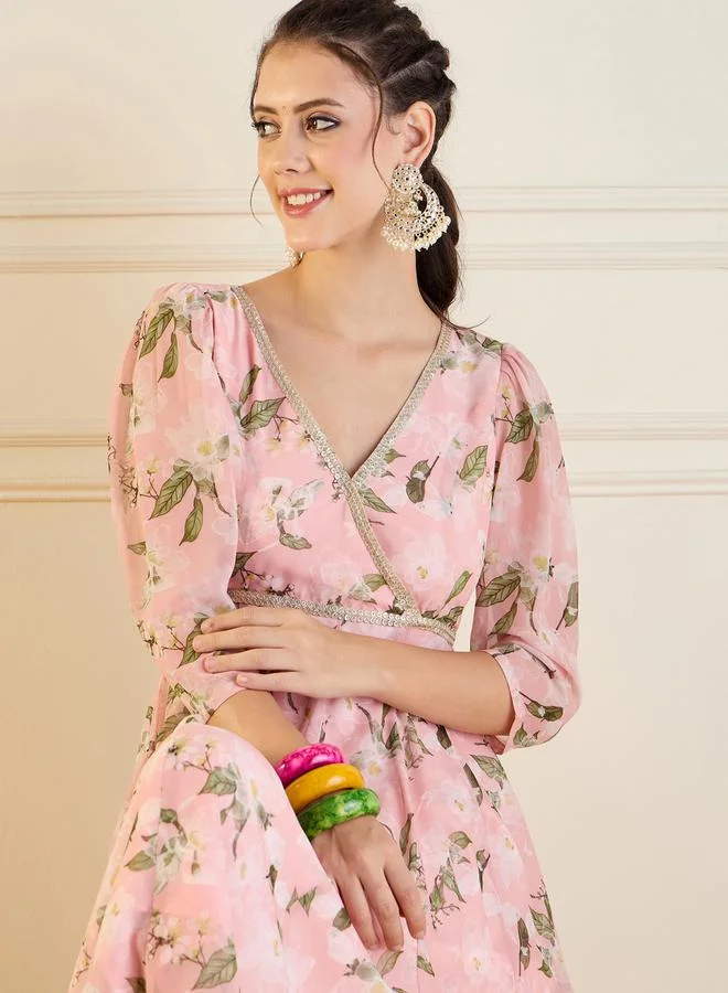 SASSAFRAS Floral Print Dress