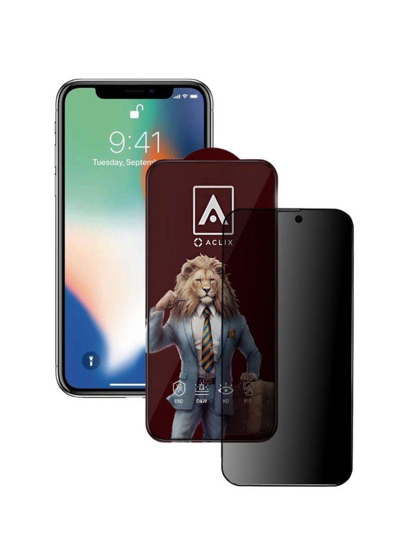 ACLIX Antistatic ESD Dustproof Premium Quality High Definition Tempered Glass Screen Protector Designed For  iPhone 10 - Image 1