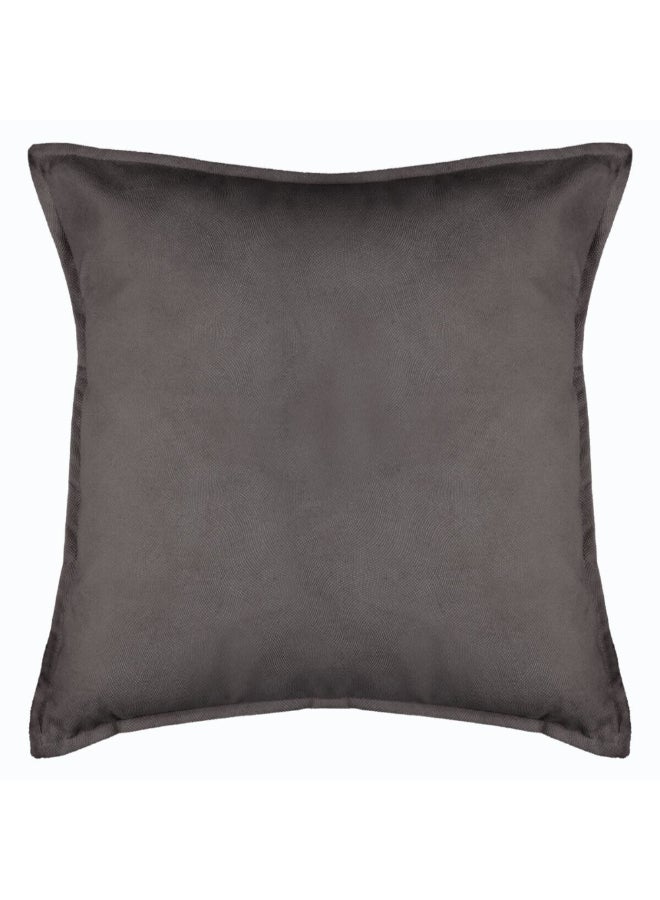 atmosphera Lilou High Quality Square Shaped Cushion Dark Grey 55 x 55cm 164017L - Image 1