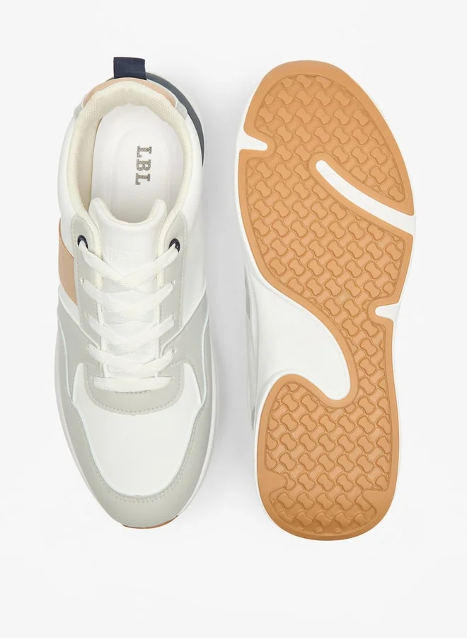 LBL by Shoexpress Men's Colourblock Sneakers with Lace-Up Closure