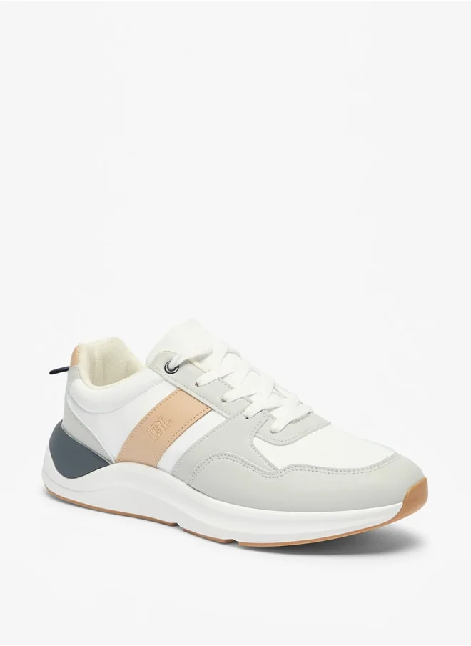 ال بي ال من شو اكسبرس Men's Colourblock Sneakers with Lace-Up Closure