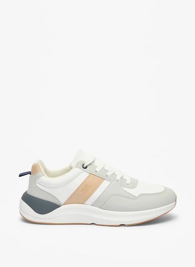 LBL by Shoexpress Men's Colourblock Sneakers with Lace-Up Closure