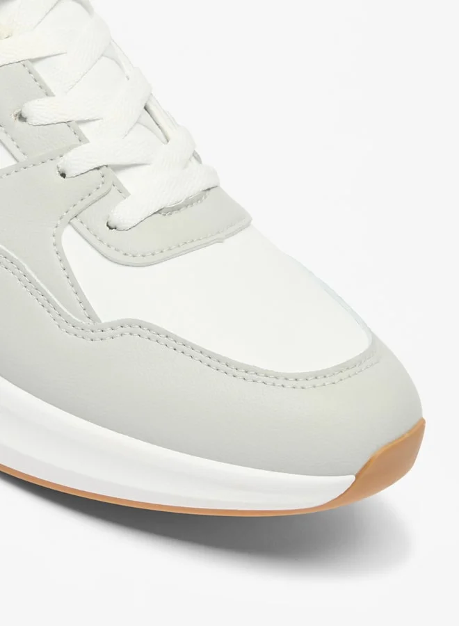 LBL by Shoexpress Men's Colourblock Sneakers with Lace-Up Closure