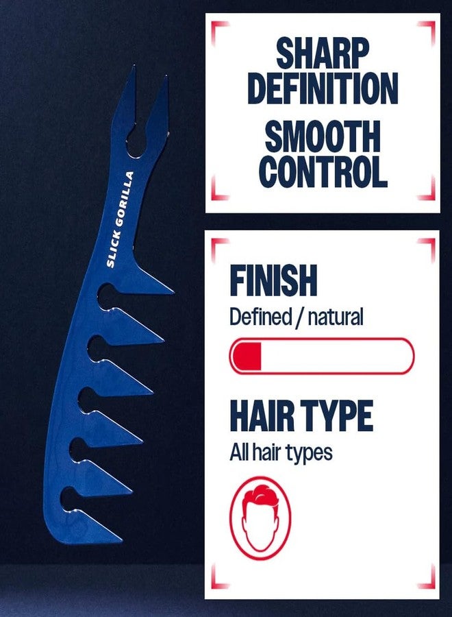 Slick Gorilla Texture Comb for Men & Women - Football Edition Carbon Wide Tooth Comb - Styling Comb for Straight, Wavy & Curly Hair - Adds Texture, Lift, Shape & Control - Men’s Hair Styling Product - Image 4