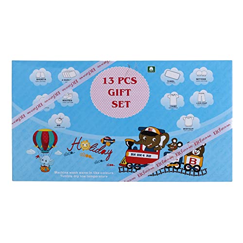 EIO New Born Baby Printed Clothing Gift Set -13 Pieces (Purple, Cotton) - Image 2