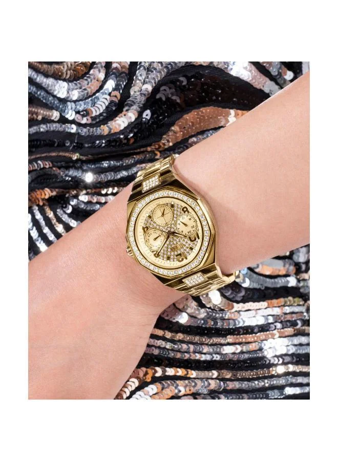 Guess  Ladies Gold Tone Multi-function Watch for Women | Best Price UAE