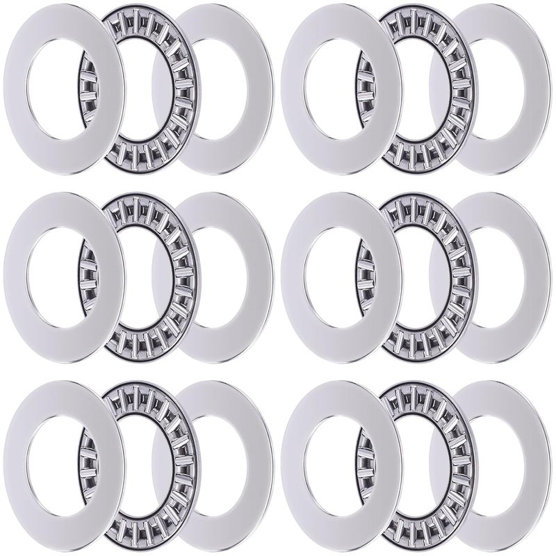 OIIKI OIIKI 6 Sets AXK2035 Needle Roller Bearings with 2 AS Washers OD 35mm ID 20mm Thick 4mm Small Bearings Thrust Bearings for Mower Lawn Tractor Automotive  - Image 1