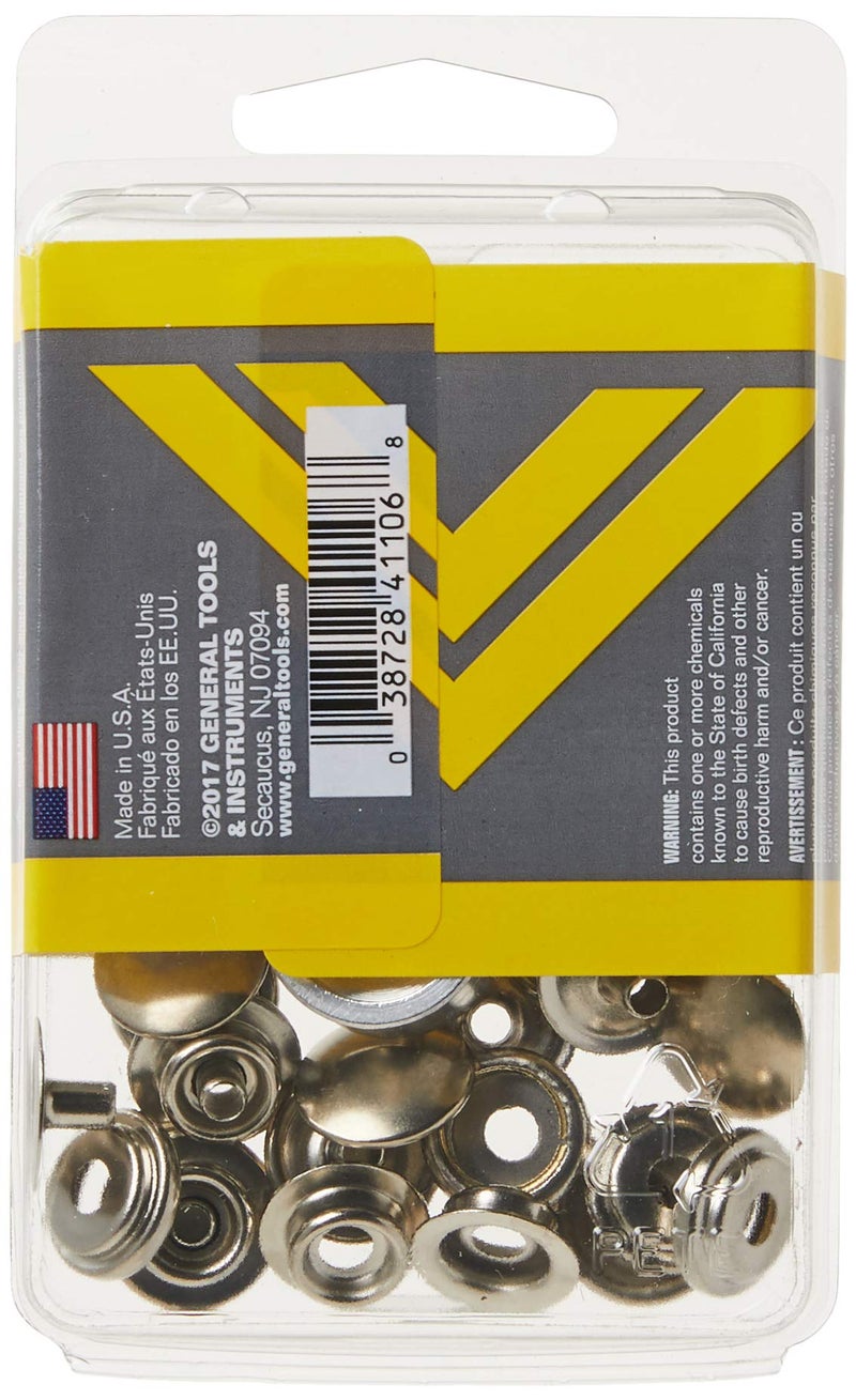 General Tools 1265 Snap Fastener Kit with 6 Fasteners - Image 3