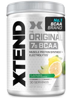 XTEND Original BCAA Powder, Sugar Free Post Workout, Muscle Recovery, Drink With Amino Acids 7g BCAAs, For Men And Women, Lemon Lime Squeeze Flavor , 30 Servings 