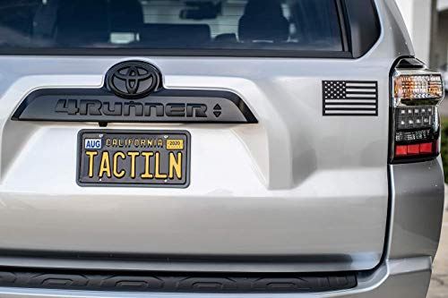 TACTILIAN Set of 2 Black American Flag Magnetic Decal Stickers - Made in USA Flag Cut-Outs for Trucks - Tactical Car Decal Magnets Bumber Stickers for Car, Van, SUV, RV, Bike - Image 3
