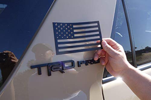 TACTILIAN Set of 2 Black American Flag Magnetic Decal Stickers - Made in USA Flag Cut-Outs for Trucks - Tactical Car Decal Magnets Bumber Stickers for Car, Van, SUV, RV, Bike - Image 4