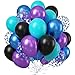 Sowide Black Purple Blue Balloon60 Pcs 12 Inches Metallic Blue Purple Teal Balloons Confetti Balloons for Boys Party Decoration Baby Shower Engagement Party Supplies - Image 3