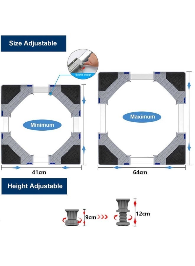 AiheArron Washing Machine Stand Base - Adjustable Refrigerator Stand With 4 Strong Feet - Multi-Functional Pedestal for Washing Machine and Dryer - Image 3