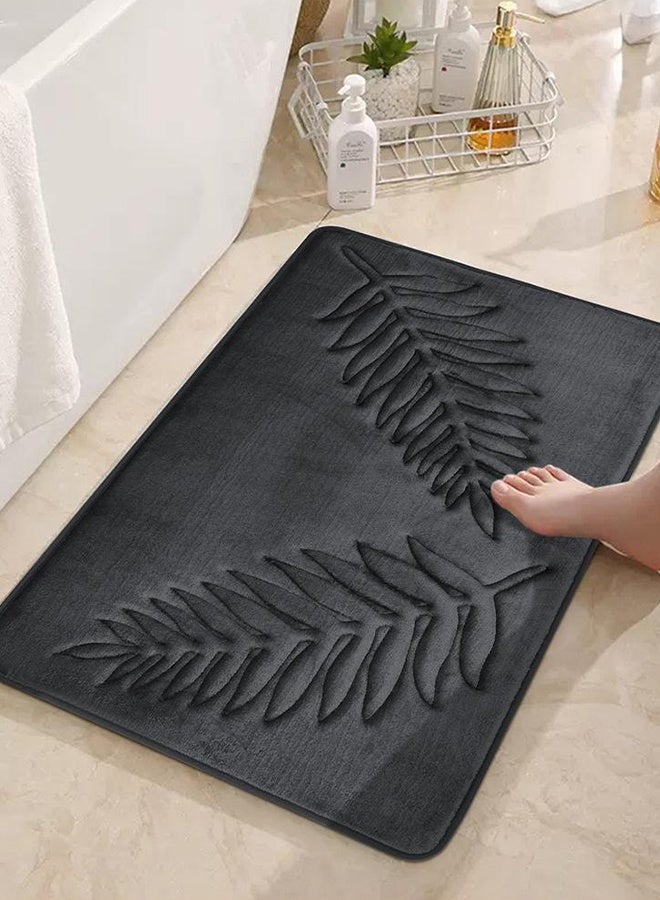 DUNISO 2 Pieces Bathroom Rugs Mat Super Soft Water Absorbent Microfiber Non-Slip Quick Drying Bath Tub Mat Toilet Rugs Perfect Bathroom Mats for Bathroom Tub and Shower - Image 2