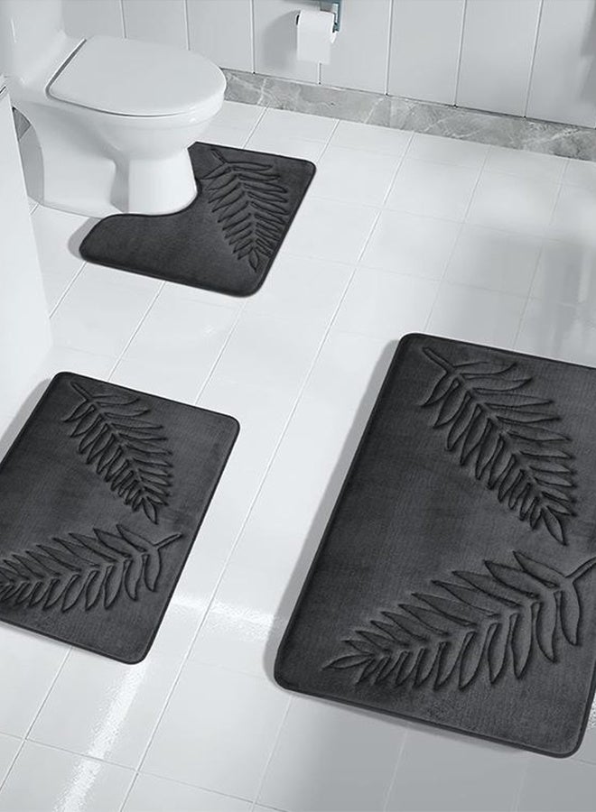 DUNISO 2 Pieces Bathroom Rugs Mat Super Soft Water Absorbent Microfiber Non-Slip Quick Drying Bath Tub Mat Toilet Rugs Perfect Bathroom Mats for Bathroom Tub and Shower - Image 5