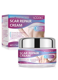 VOGSIG 50g Scar Removal Cream for Damaged Skin Surgery Scar Dead Skin Elimination Acne Scars Insect Bites and Pregnancy Lines Moisturizing and Skin Repair Reduce Scars and Mark Scar Repair Cream  - Image 1