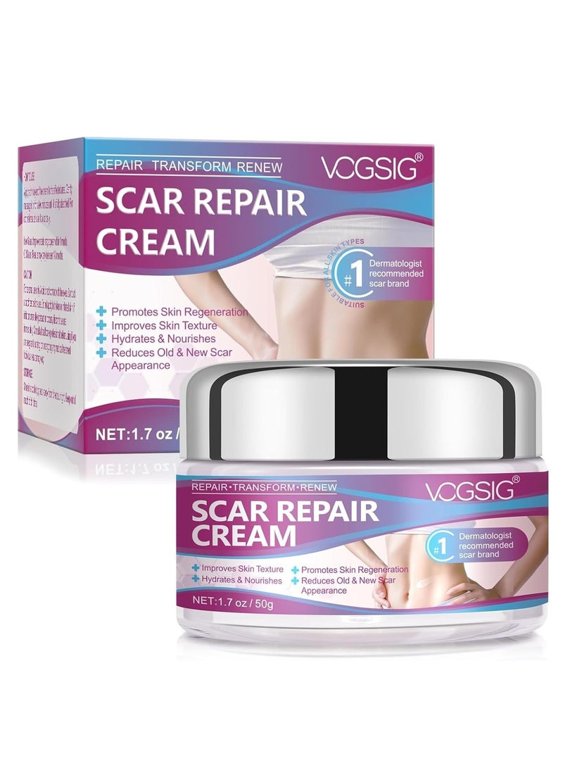 VOGSIG 50g Scar Removal Cream for Damaged Skin Surgery Scar Dead Skin Elimination Acne Scars Insect Bites and Pregnancy Lines Moisturizing and Skin Repair Reduce Scars and Mark Scar Repair Cream - Image 1