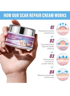 VOGSIG 50g Scar Removal Cream for Damaged Skin Surgery Scar Dead Skin Elimination Acne Scars Insect Bites and Pregnancy Lines Moisturizing and Skin Repair Reduce Scars and Mark Scar Repair Cream  - Image 4