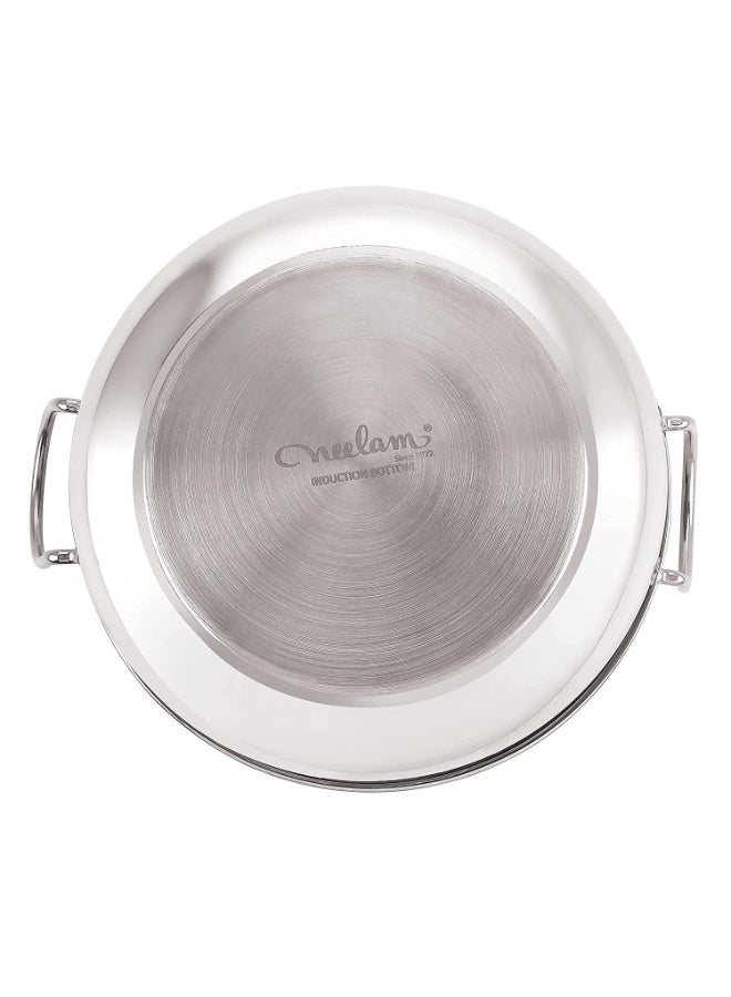 Neelam Stainless Steel 14 22G Induction Bottom Kadai, 2500 ml, Silver Durable, Kadai with Induction Compatible Base, Ideal for Frying, Sautéing, Perfect for Daily Use and Easy to Clean - Image 4