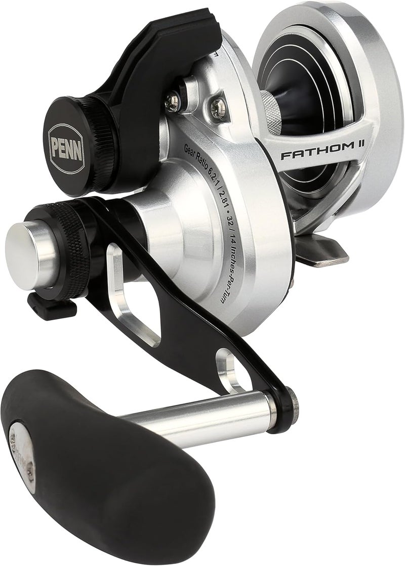 Penn Fathom II Lever Drag 2 Speed Conventional Fishing Reel - Model 10XNLD2 - Image 1