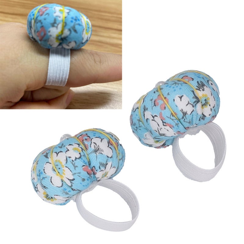 Finger Pin Cushion: Light Weight Wearable Ring Style - Convenient Practical Pin Holder - Beautiful Decorative Accessory for Sewing, Embroidery, DIY Beginners & Holiday Gifting - Image 1
