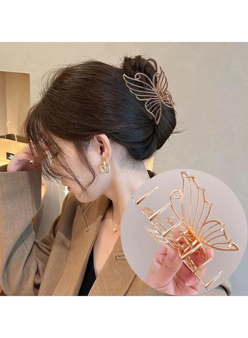 Goolsky Vintage Alloy Butterfly Hair Clip - Elegant Hollow-Out Design, Rectangular Shape, Multicolor, Minimalist Style for Women and Girls, Butterfly Jewelry - Image 4