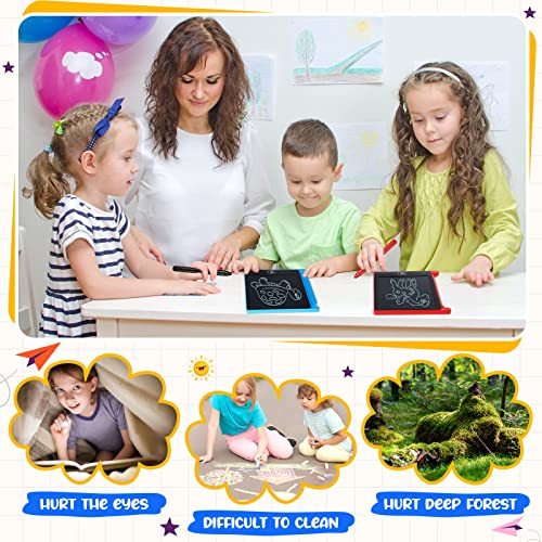 Nezyo 16 Pieces 4.5 Inch Mini LCD Writing Tablet for Kids Electronic Doodle Board Colorful Drawing Tablet Bulk Erasable Writing Pad Reusable Learning Gift for Girls Boys Party Favor(Mix Colors) - Image 5