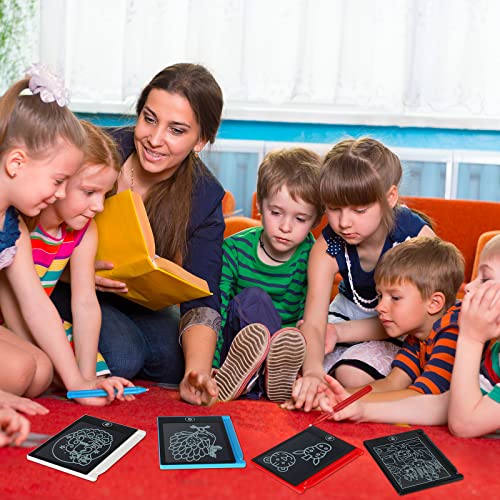 Nezyo 16 Pieces 4.5 Inch Mini LCD Writing Tablet for Kids Electronic Doodle Board Colorful Drawing Tablet Bulk Erasable Writing Pad Reusable Learning Gift for Girls Boys Party Favor(Mix Colors) - Image 4